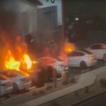 Auto Tesla in fiamme a Las Vegas