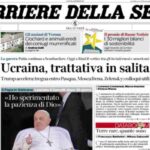 Il Corriere della Sera, la prima pagina di oggi