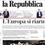 Repubblicas, la prima pagina di oggi