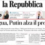 Repubblica, la prima pagina di oggi