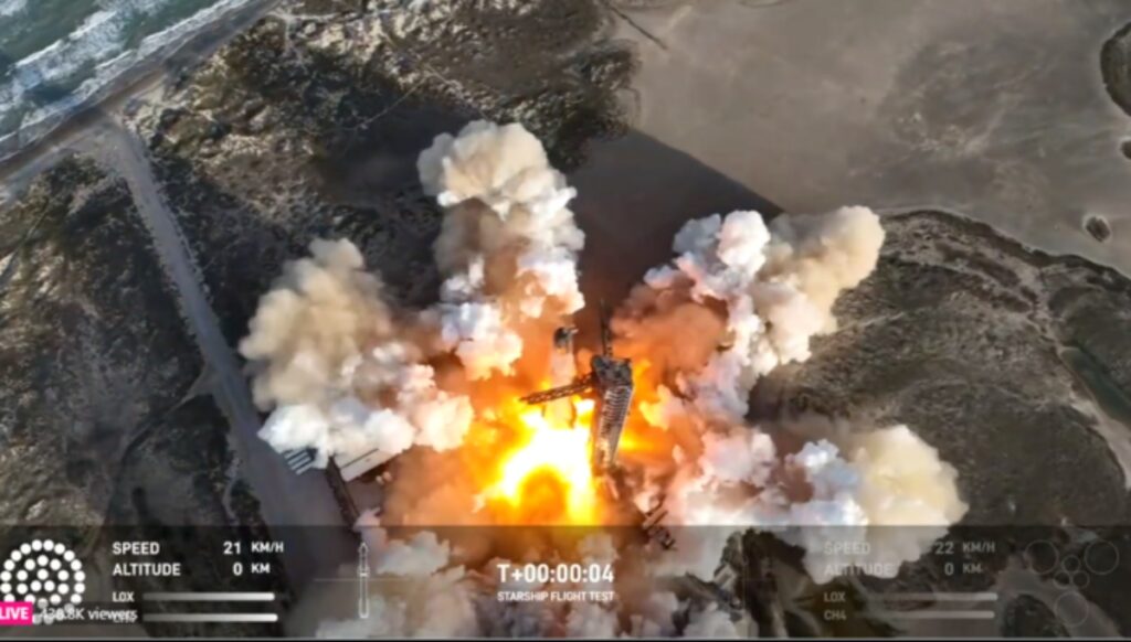 capsula spaziale starlink esplosione in volo