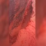 Le cascate rosso sangue in Iran