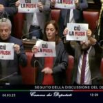 protesta alla camera dei deputati