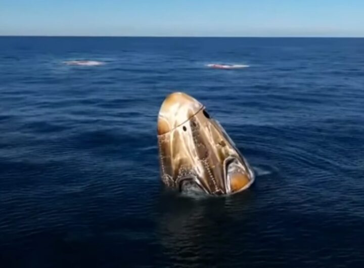 la capsula della iss tornata sulla terra