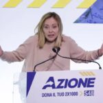 giorgia meloni sul palco del congresso di Azione
