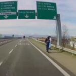 in monopattino sulla tangenziale