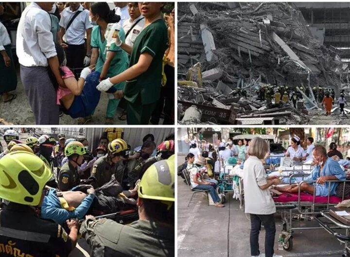 Le foto del terremoto avvenuto in Myanmar