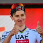 Mathieu Van Der Poel: primo e maglia gialla al Tour de France a Boulogne Sur Mer su Pogacar e Vingegaard , nella foto lo sloveno Tadej Pogacar