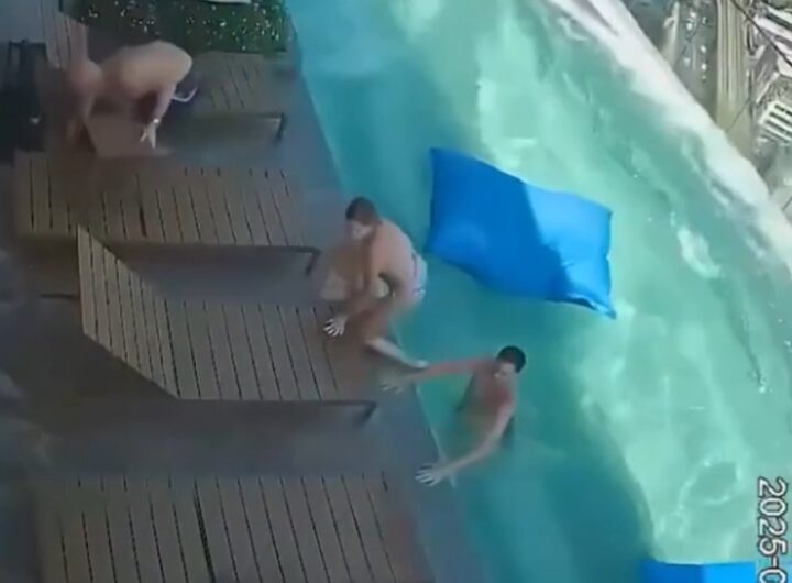 terremoto bangkok turisti in piscina