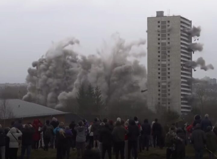 demolizione torri glasgow