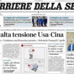Il Corriere della Sera, la prima pagina di oggi