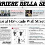 Il Corriere della Sera, la prima pagina di oggi