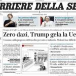 Il Corriere della Sera, la prima pagina di oggi