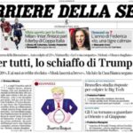 Il Corriere della Sera, la prima pagina di oggi