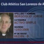 La tessera del San Lorenzo di Papa Francesco