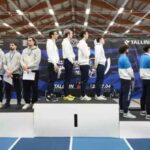 Inno di Israele dopo la vittoria agli Europei under 23 di scherma, la squadra svizzera non si volta verso la bandiera