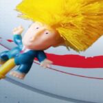 Lo scopino per il WC, popolare in Cina, con il volto di Donald Trump