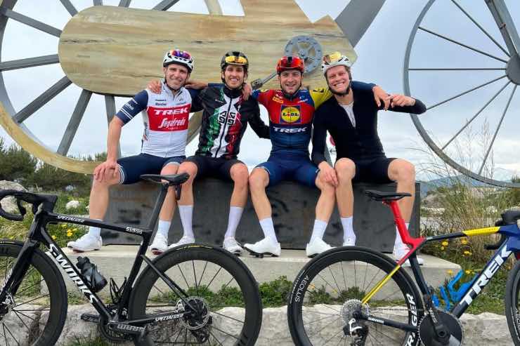 Ciccone con Sinner, Giovinazzi e Guidi