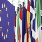 Bandiera dell'Unione Europea e degli stati che la compongono