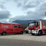 i Vigili del fuoco sul posto in cui è stata trovata la donna