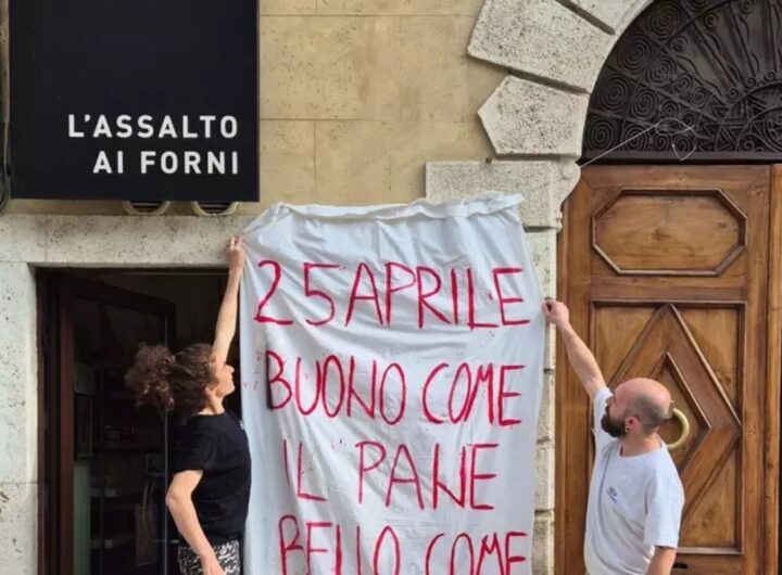 striscione fornaia ascoli 25 aprile
