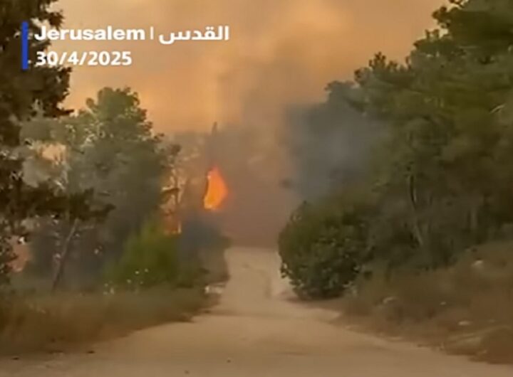 Incendi intorno a Gerusalemme