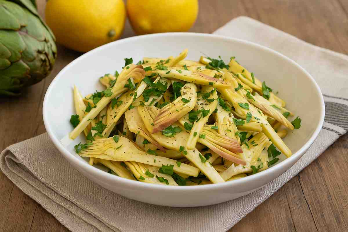 Insalata di carciofi per un antipasto che conquista: con olio e aceto è un piatto leggero e irresistibile