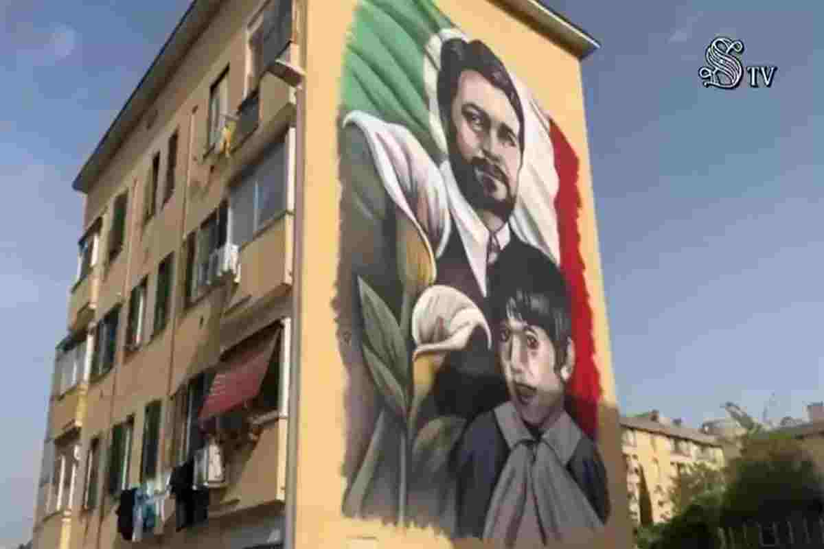 La foto del giorno, il murale dedicato ai fratelli Mattei per l’anniversario del rogo di Primavalle