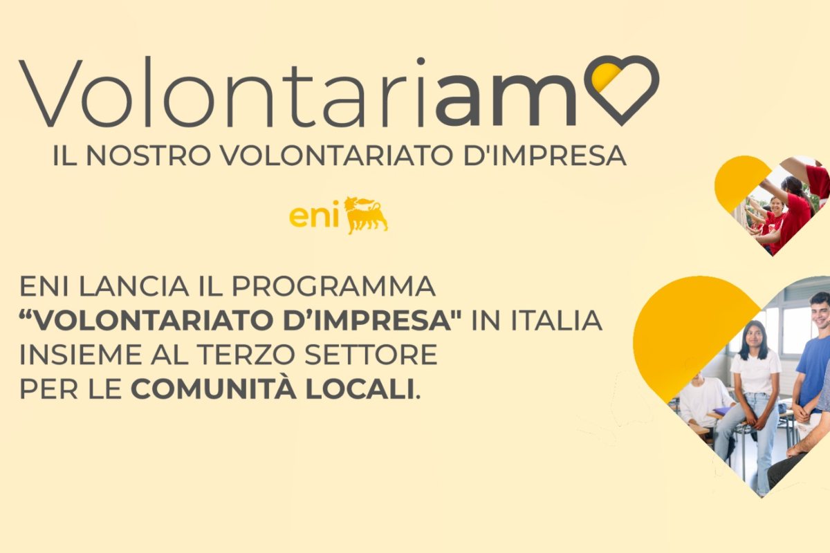 Eni lancia il programma “Volontariato d’impresa” in Italia: insieme agli enti del terzo settore al servizio delle comunità locali