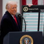 trump mostra tabella dazi