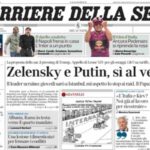 Il Corriere della Sera, la prima pagina di oggi