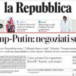 Repubblica, la prima pagina di oggi