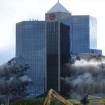 La demolizione dello storico Sheraton Crossroads Hotel, in New Jersey