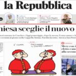 Repubblica, la prima pagina di oggi