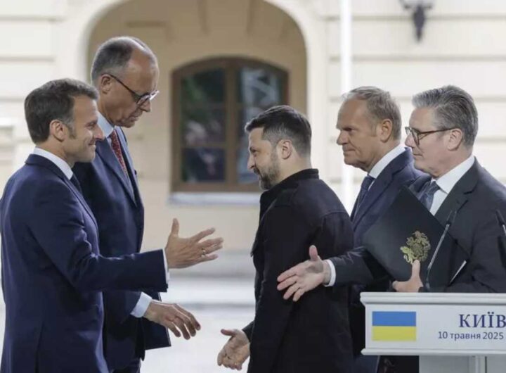 Macron, Merz, Zelensky, Tusk e Starmer