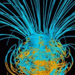 Rappresentazione grafica delle linee del campo magnetico terrestre