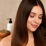 ragazza con capelli sani e forti