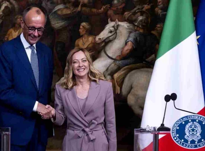 Giorgia Meloni e il cancelliere tedesco Friedrich Merz