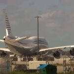 Il nuovo Air Force One in sosta al West Palm Beach International Airport