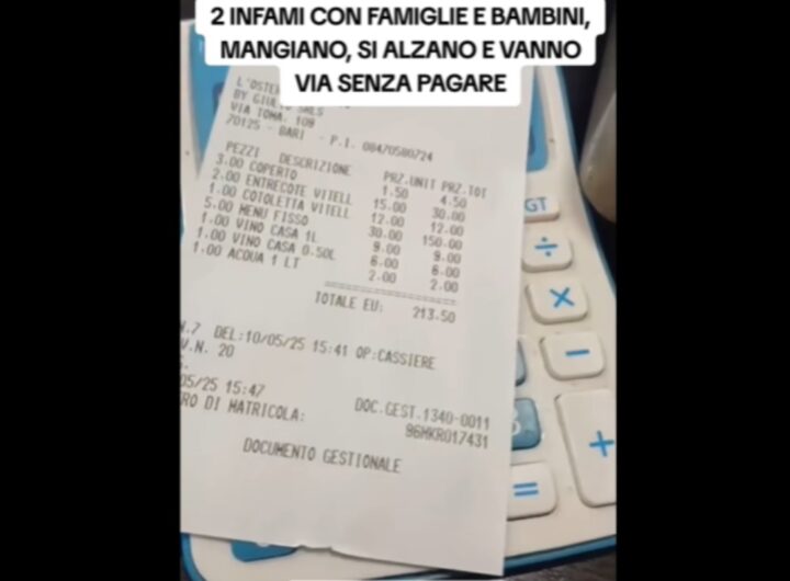 scontrino ristorante