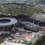 Lo stadio Olimpico di Roma visto dall'alto