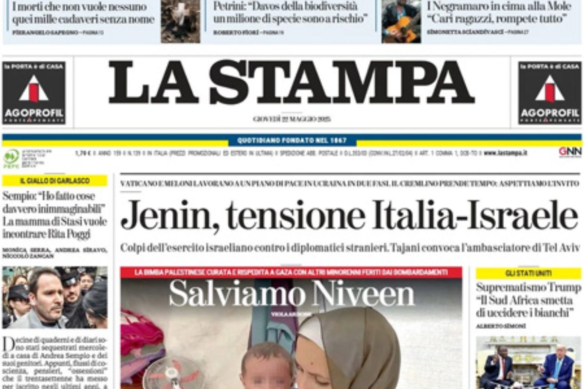 L’EDICOLA, Repubblica: “Israele spara, Gaza muore”. La Stampa: “Jenin, tensione Italia-Israele”. Sole 24ore: “Laureati in fuga: 97mila via dall’Italia”