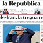 La Repubblica, la prima pagina di oggi