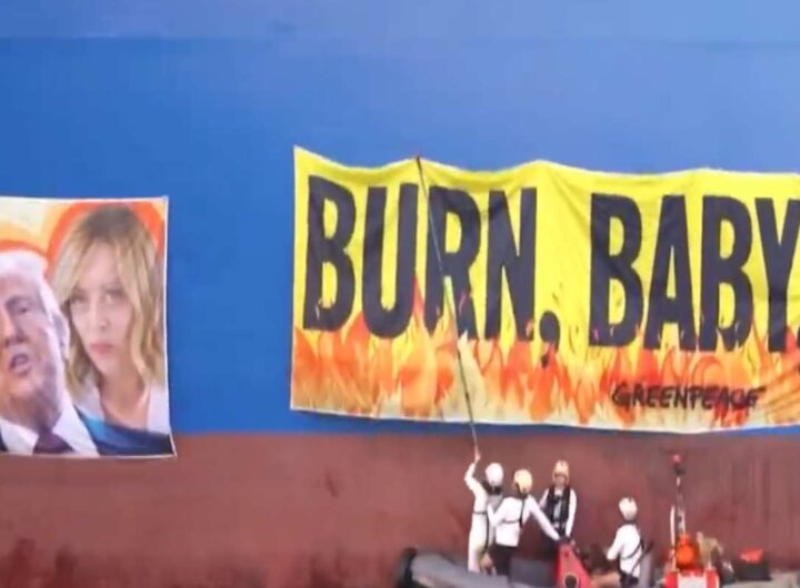 La protesta di greenpeace