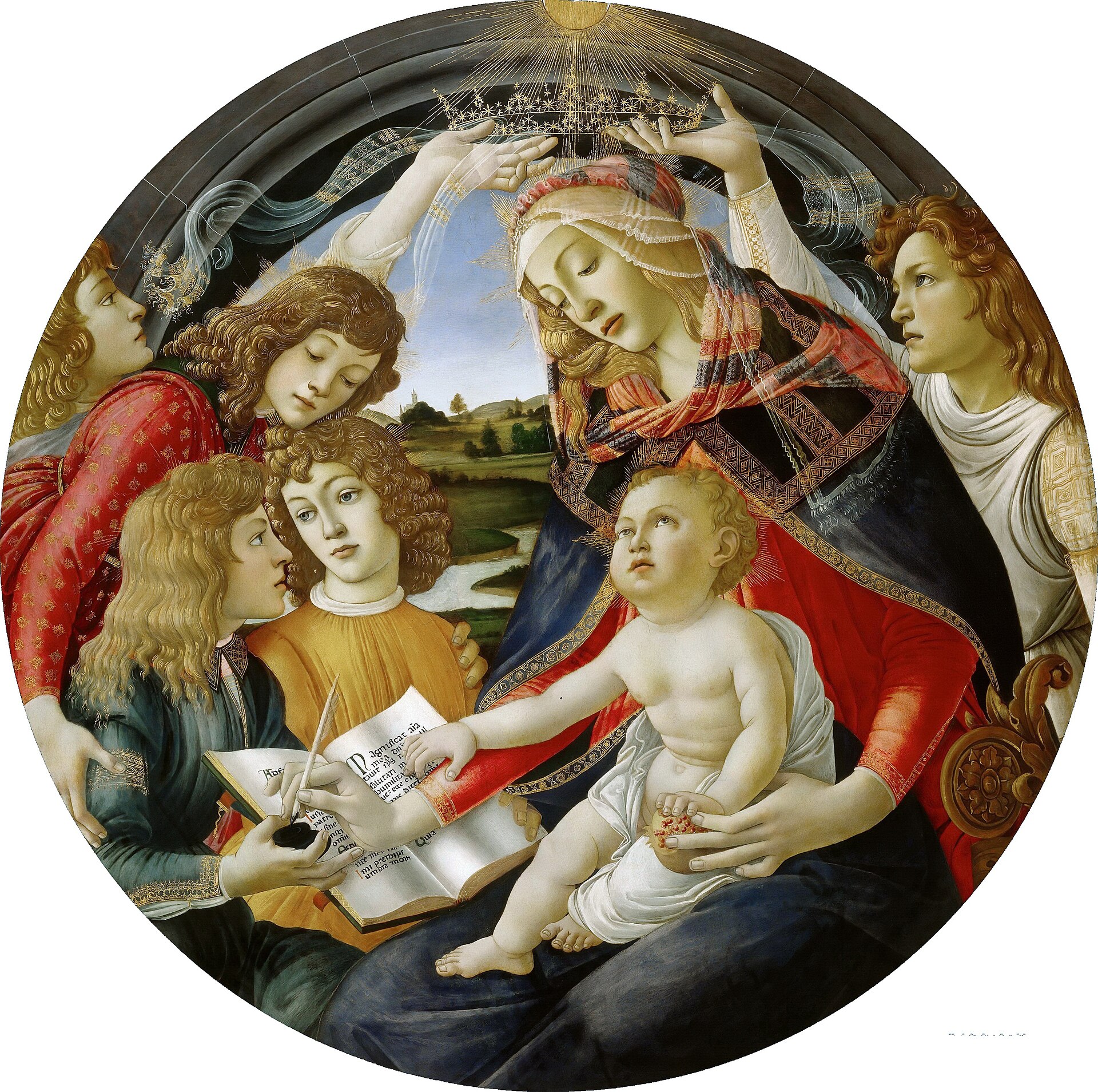 Magnificat, canta Mina: poesia e musica, tre versioni, greco, italiano e latino, nella foto la Madonna del Magnificat di Sandro Botticelli