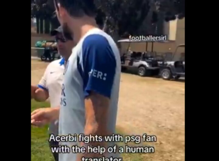 acerbi litiga con un tifoso del psg