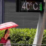 Tabellone mostra la temperature di 40 gradi