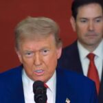 La guerra in Medio Oriente porta la pace in Italia? Una telefonata fra Meloni e Schlein fa sperare, ecco perché, nella foto Donald Trump