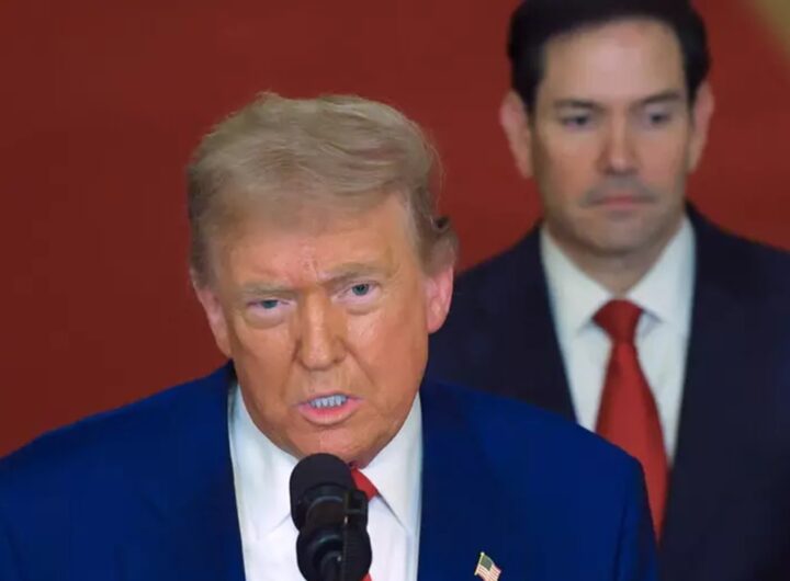 La guerra in Medio Oriente porta la pace in Italia? Una telefonata fra Meloni e Schlein fa sperare, ecco perché, nella foto Donald Trump