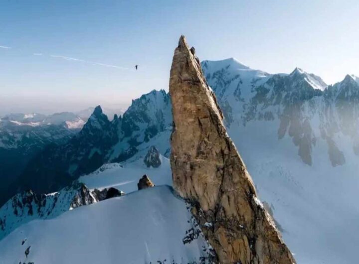 Il funambolo sul Monte Bianco